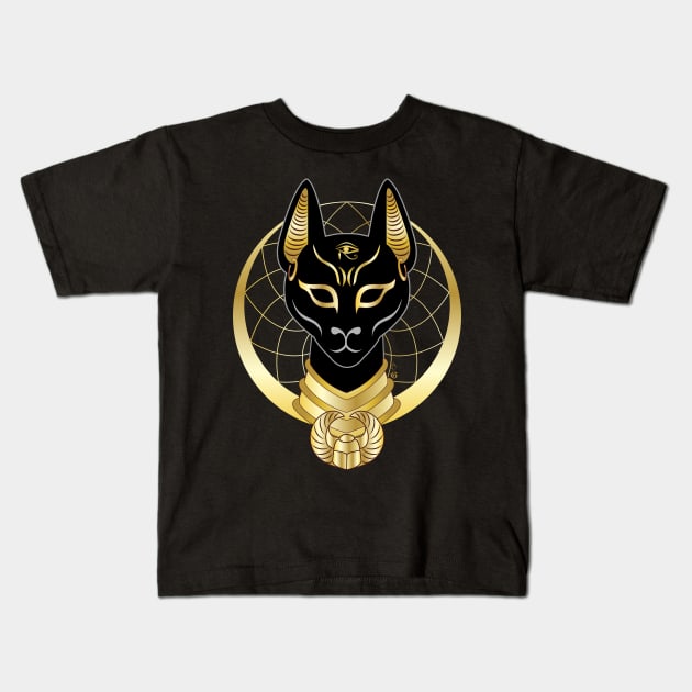 Bastet Kids T-Shirt by HagalArt